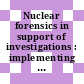 Nuclear forensics in support of investigations : implementing guide [E-Book] /