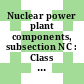 Nuclear power plant components, subsection NC : Class 2 components.