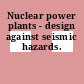 Nuclear power plants - design against seismic hazards.