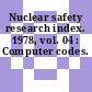 Nuclear safety research index. 1978, vol. 04 : Computer codes.