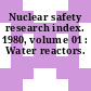 Nuclear safety research index. 1980, volume 01 : Water reactors.
