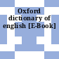 Oxford dictionary of english [E-Book]