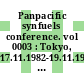 Panpacific synfuels conference. vol 0003 : Tokyo, 17.11.1982-19.11.1982 : Opening address, plenary lectures, suppl. papers, proceedings of sessions.