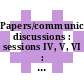Papers/communications, discussions : sessions IV, V, VI : Grenoble, 15 - 18 June 1965.