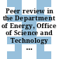 Peer review in the Department of Energy, Office of Science and Technology : interim report [E-Book] /