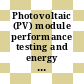 Photovoltaic (PV) module performance testing and energy rating . 4 . Standard reference climatic profiles