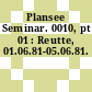 Plansee Seminar. 0010, pt 01 : Reutte, 01.06.81-05.06.81.