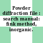Powder diffraction file : search manual: fink method, inorganic. 1978.