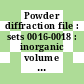 Powder diffraction file : sets 0016-0018 : inorganic volume : No pd1s-18irb. rev.