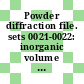 Powder diffraction file. sets 0021-0022: inorganic volume : No pd1s-22irb.
