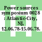 Power sources symposium 0028 : Atlantic-City, NJ, 12.06.78-15.06.78.