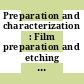 Preparation and characterization : Film preparation and etching by plasma technology : international seminar : Brighton, 25.03.81-27.03.81.