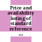 Price and availability listing of standard reference materials /