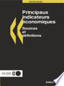 Principaux indicateurs économiques : Sources et définitions 2000 [E-Book] /