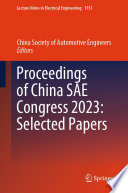 Proceedings of China SAE Congress 2023: Selected Papers [E-Book].