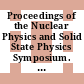 Proceedings of the Nuclear Physics and Solid State Physics Symposium. 25B. Nuclear physics : Varanasi, December 27-31, 1982 /