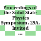 Proceedings of the Solid State Physics Symposium. 29A. Invited talks : Pantnagar, December 20-23, 1986 /