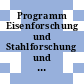 Programm Eisenforschung und Stahlforschung und Stahltechnologie : Jahresbericht. 1978.