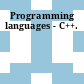 Programming languages - C++.