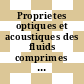 Proprietes optiques et acoustiques des fluids comprimes et actions intermoleculaires : Paris, 01.07.57-06.07.57.