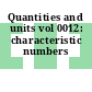 Quantities and units vol 0012: characteristic numbers