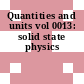 Quantities and units vol 0013: solid state physics