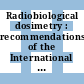 Radiobiological dosimetry : recommendations of the International Commission on Radiological Units and Measurements (ICRU) report 10e 1962