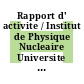 Rapport d' activite / Institut de Physique Nucleaire Universite de Lyon 1: 1986/87.