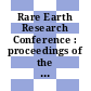 Rare Earth Research Conference : proceedings of the conference. 0016, Pt 02 : Tallahassee, FL, 18.04.1983-21.04.1983.