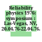 Reliability physics 1976: symposium : Las-Vegas, NV, 20.04.76-22.04.76.