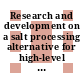 Research and development on a salt processing alternative for high-level waste at the Savannah River Site / [E-Book]