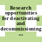 Research opportunities for deactivating and decommissioning Department of Energy facilities / [E-Book]