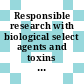 Responsible research with biological select agents and toxins / [E-Book]