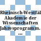 Rheinisch-Westfälische Akademie der Wissenschaften Jahresprogramm. 1990/91 : 01.05.1990 - 30.04.1991