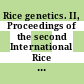 Rice genetics. II, Proceedings of the second International Rice Genetics Symposium, 14-18 May 1990 [E-Book]