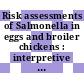 Risk assessments of Salmonella in eggs and broiler chickens : interpretive summary [E-Book]