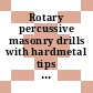 Rotary percussive masonry drills with hardmetal tips : Dimensions.