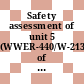 Safety assessment of unit 5 (WWER-440/W-213) of the Greifswald Nuclear Power Station : Common German Soviet report