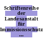 Schriftenreihe der Landesanstalt für Immissionsschutz des Landes Nordrhein Westfalen Vol 0049.