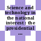 Science and technology in the national interest : the presidential appointment process [E-Book] /