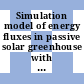 Simulation model of energy fluxes in passive solar greenhouse with a concrete north-wall /