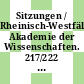 Sitzungen / Rheinisch-Westfälische Akademie der Wissenschaften. 217/222 : Düsseldorf, 10.5.72 ; 6.10.71 ; 1.12.71 ; 7.7.71 ; 1.3.72