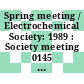 Spring meeting / Electrochemical Society: 1989 : Society meeting 0145 : San-Francisco, CA, 12.05.74-17.05.74.