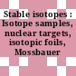 Stable isotopes : Isotope samples, nuclear targets, isotopic foils, Mossbauer sources.