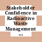 Stakeholder Confidence in Radioactive Waste Management [E-Book]: An Annotated Glossary of Key Terms /