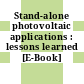 Stand-alone photovoltaic applications : lessons learned [E-Book] /