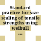 Standard practice for size scaling of tensile strengths using weibull statistics for advanced ceramics /
