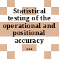 Statistical testing of the operational and positional accuracy of machine tools