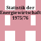 Statistik der Energiewirtschaft. 1975/76