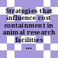 Strategies that influence cost containment in animal research facilities / [E-Book]